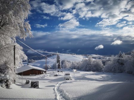 Tempête de neige sur la Montane d'Ardèche